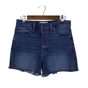 Madewell High-Rise Denim Shorts in Burke Wash: Button-Front Edition Size 27.